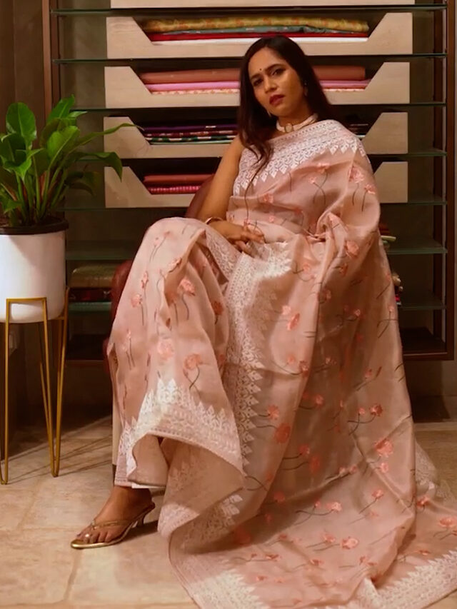 Authentic handloom sarees fashion.